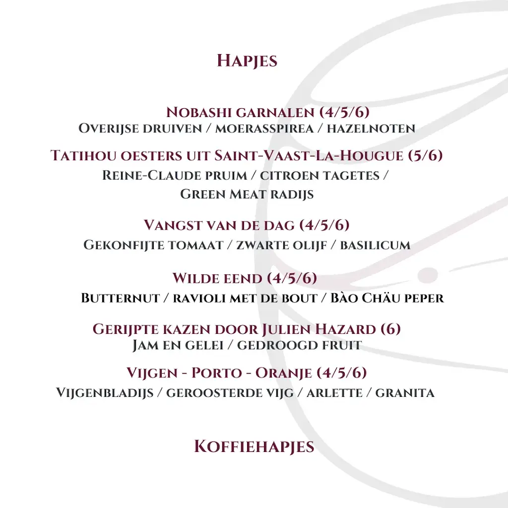 Menü_Huis Alain Bianchin_Overijse_Bild_3