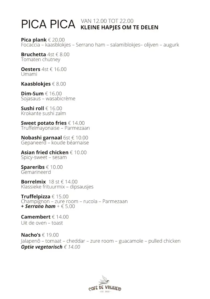 Menu_Café De Vrijheid_Hoogstraten_imagen_1