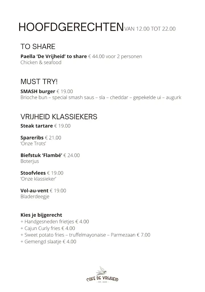 Menu_Café De Vrijheid_Hoogstraten_imagen_2
