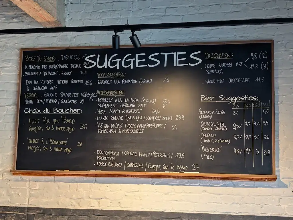 Menu_Bistro De Kroon_Neerijse_image_1