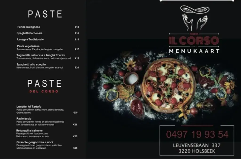 Menu_Pizzeria Il Corso_Holsbeek_image_2