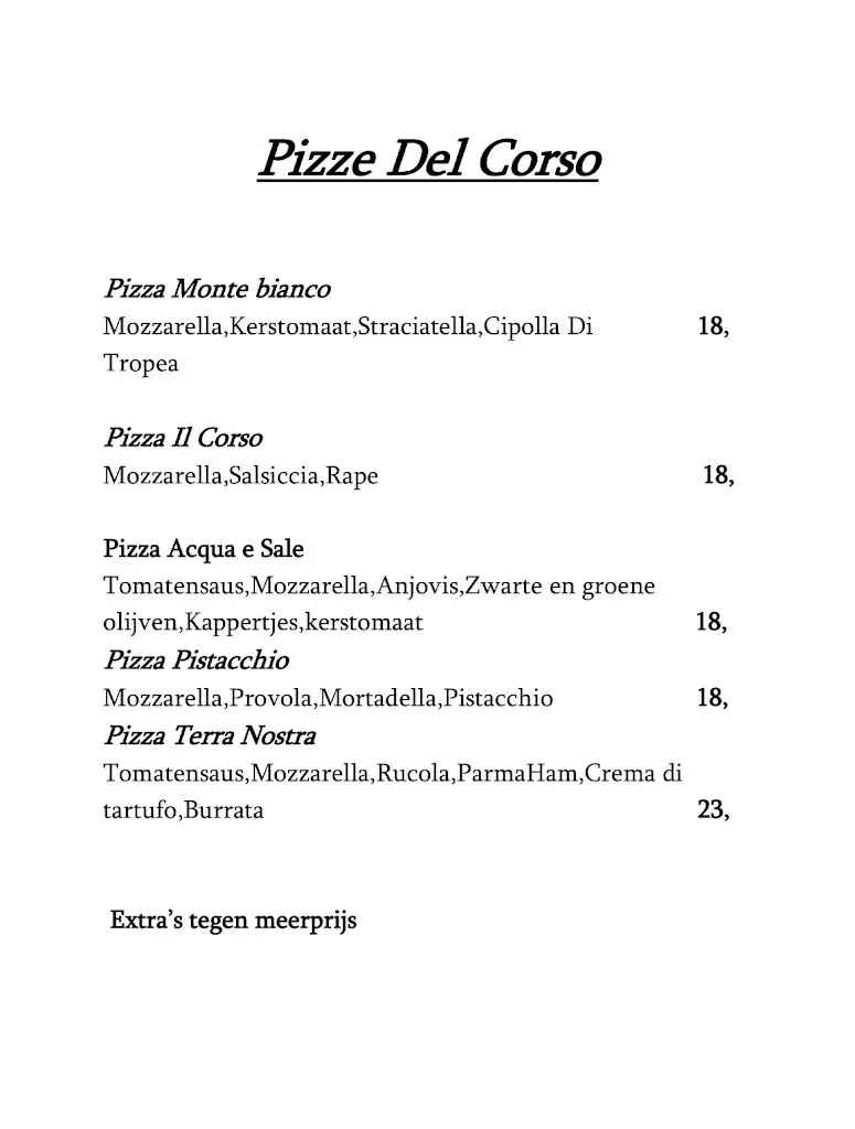 Menu_Pizzeria Il Corso_Holsbeek_image_3