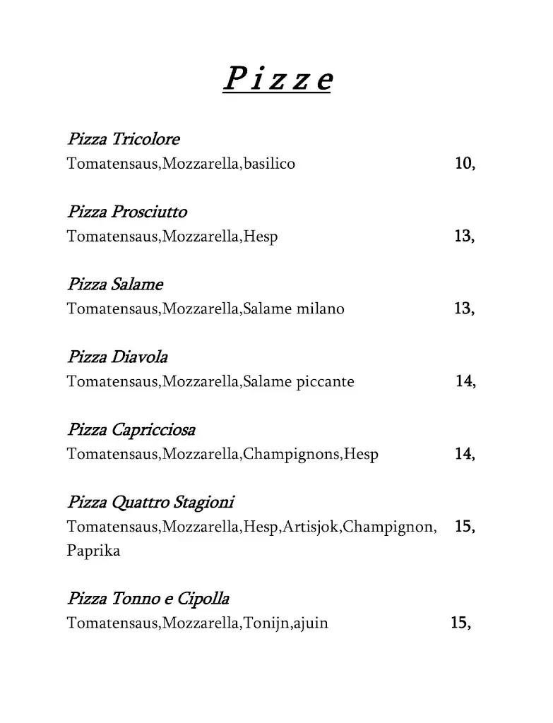 Menu_Pizzeria Il Corso_Holsbeek_image_4