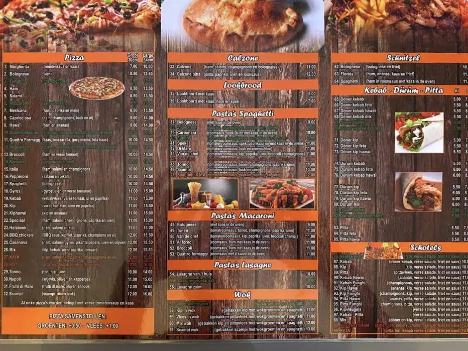 Menu_Kaya Pizza & Kebab_Holsbeek_image_2