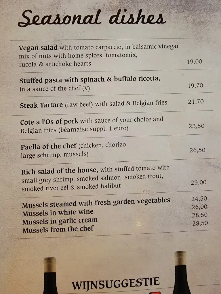 Menu_In 't Klein Stadhuis_Ieper_image_1