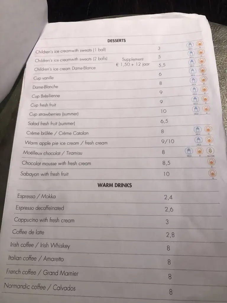 Menü_Bistro Belle Restaurant Lounge_Izegem_Bild_4