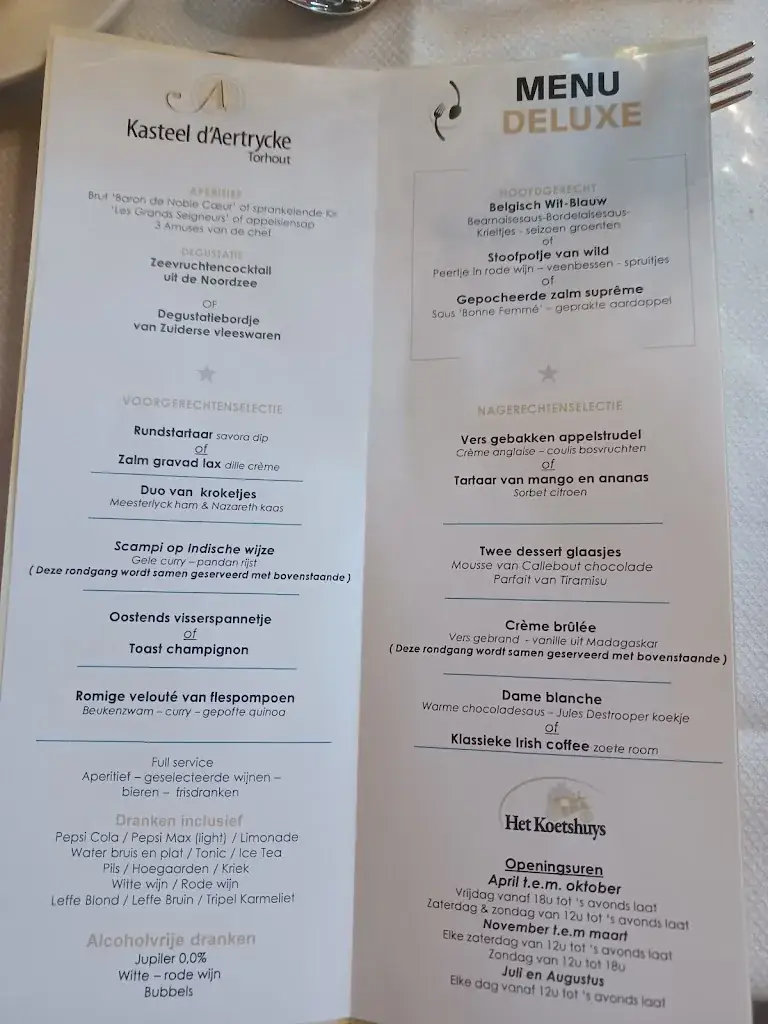 Menu_Castle d'Aertrycke_Torhout_imagen_2