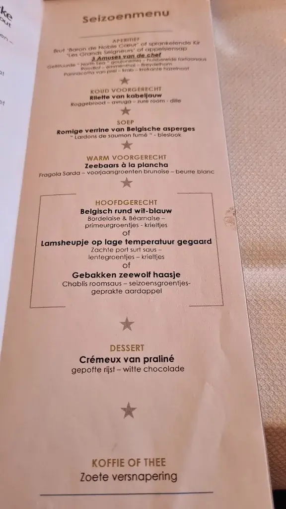 Menu_Castle d'Aertrycke_Torhout_imagen_4