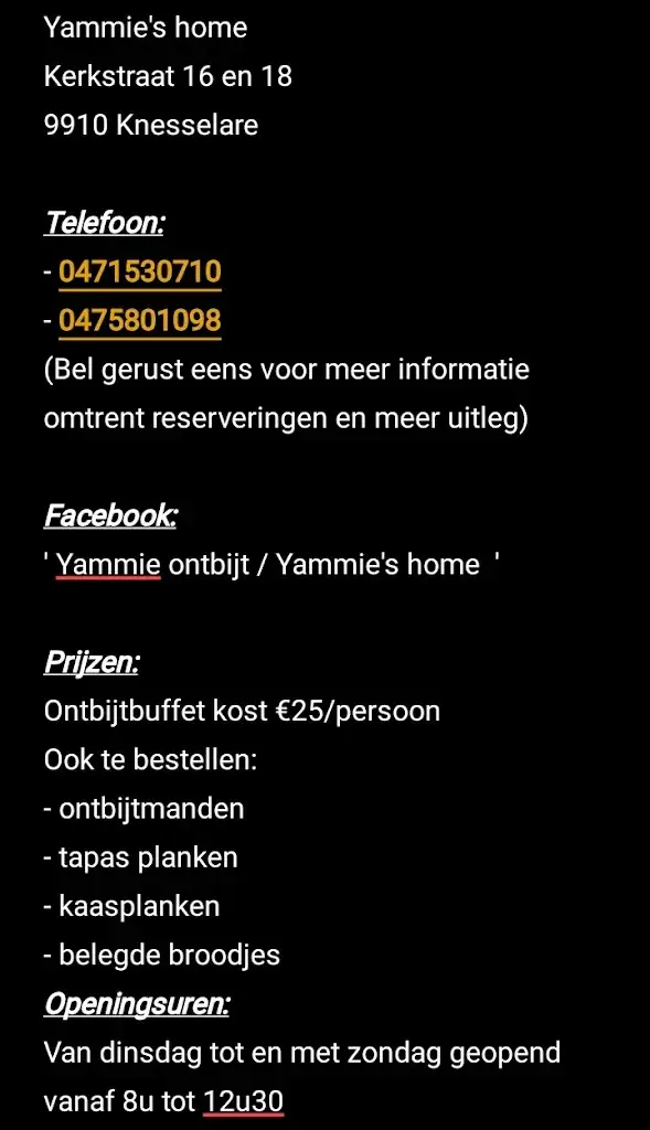 Menü_Yammie's home_Aalter_Bild_1