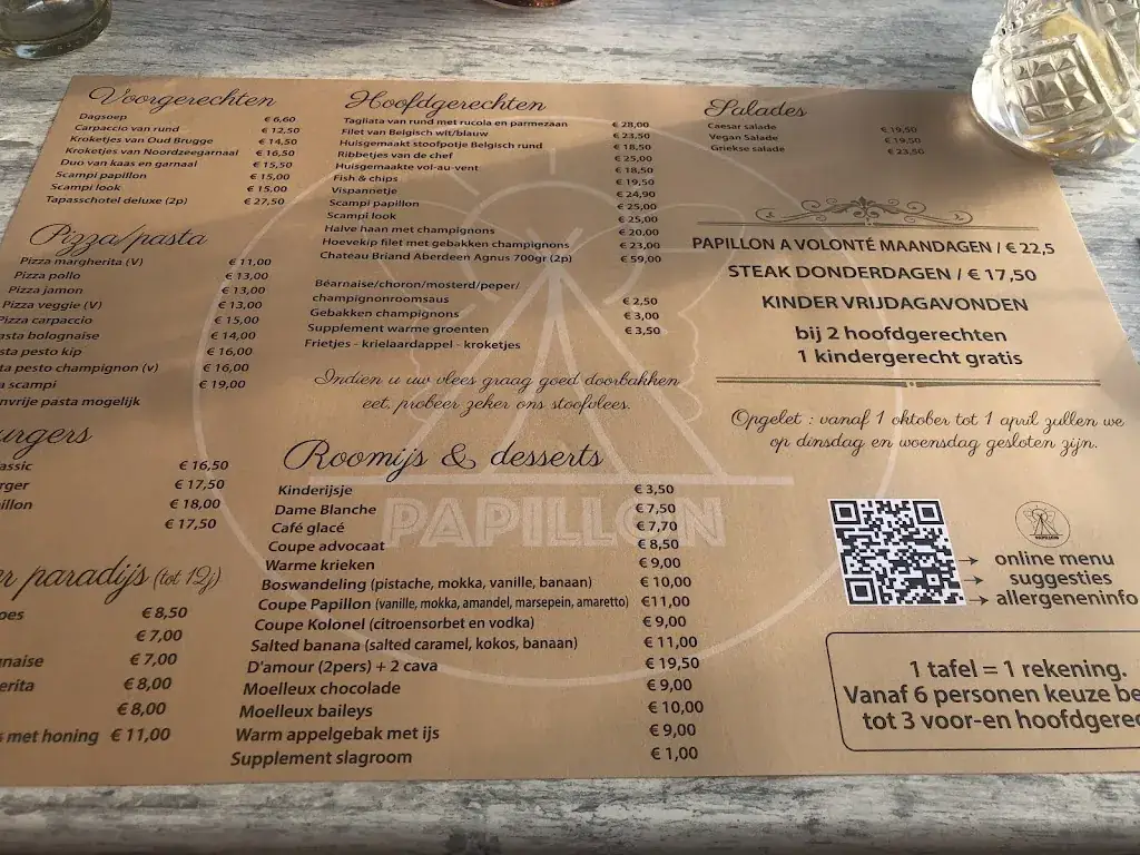 Menu_Bistro Papillon_Kinrooi_imagen_1
