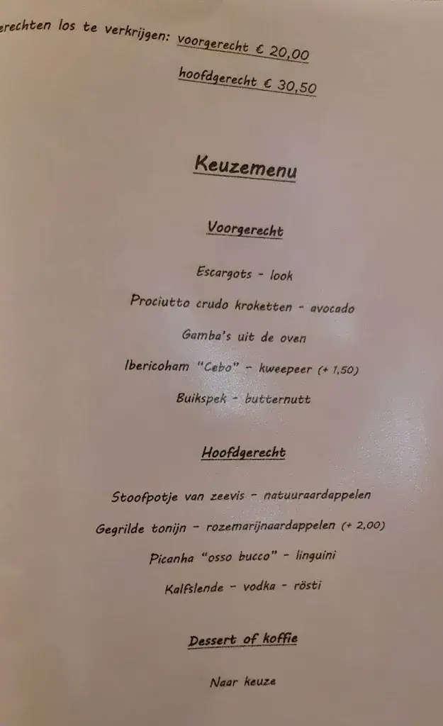 Menu_Restaurant Diederick van Assenede_Assenede_image_1