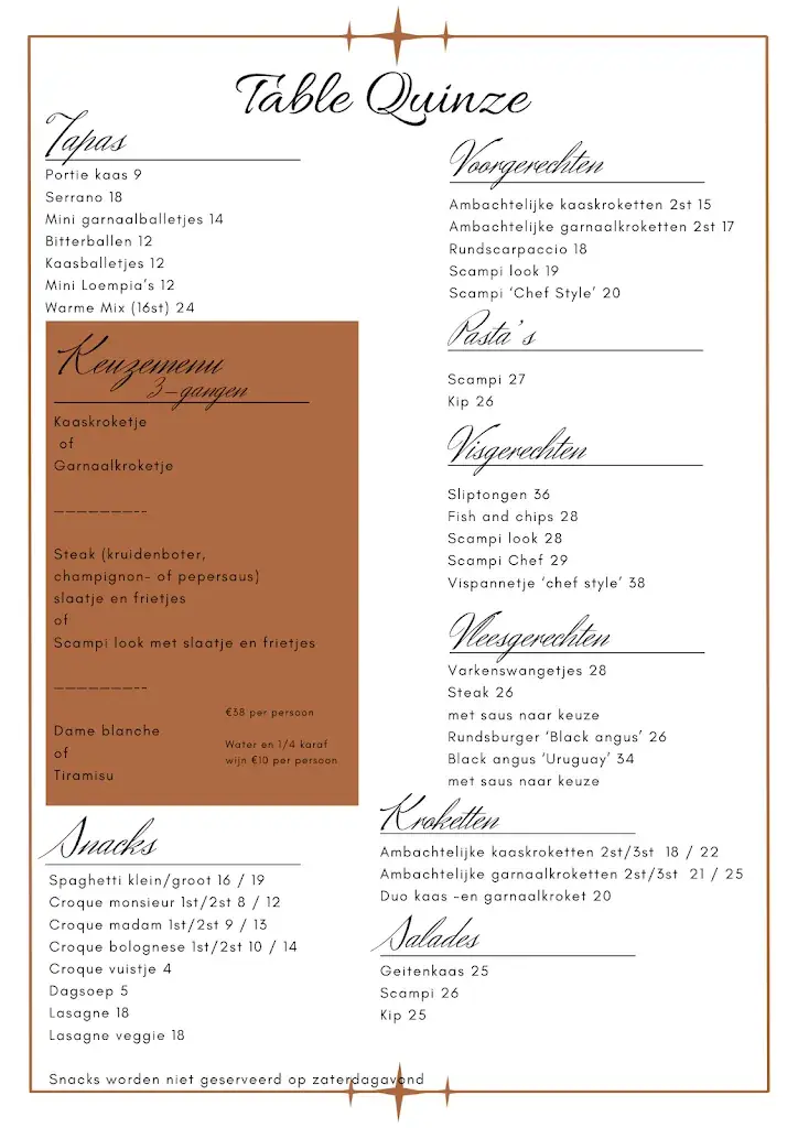 Menu_Table Quinze_Koekelare_imagen_1