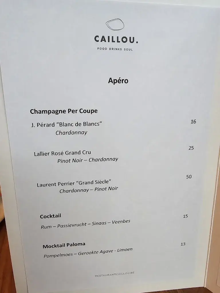 Menu_Restaurant Caillou._Knokke-Heist_image_3