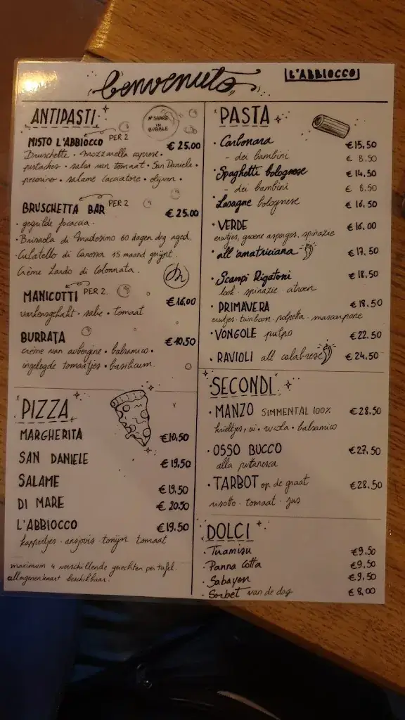 Menu_L’Abbiocco_Knokke-Heist_imagen_1