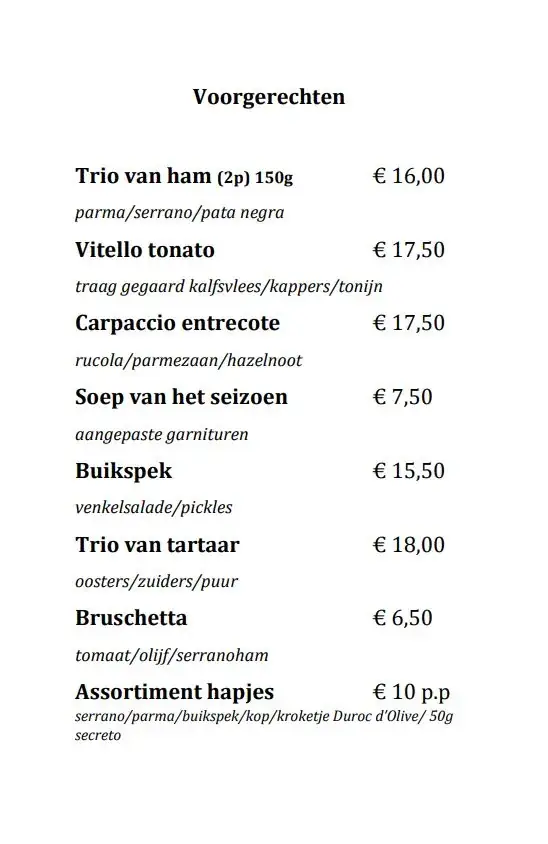 Menü_De Veehoeve_Kapellen_Bild_2