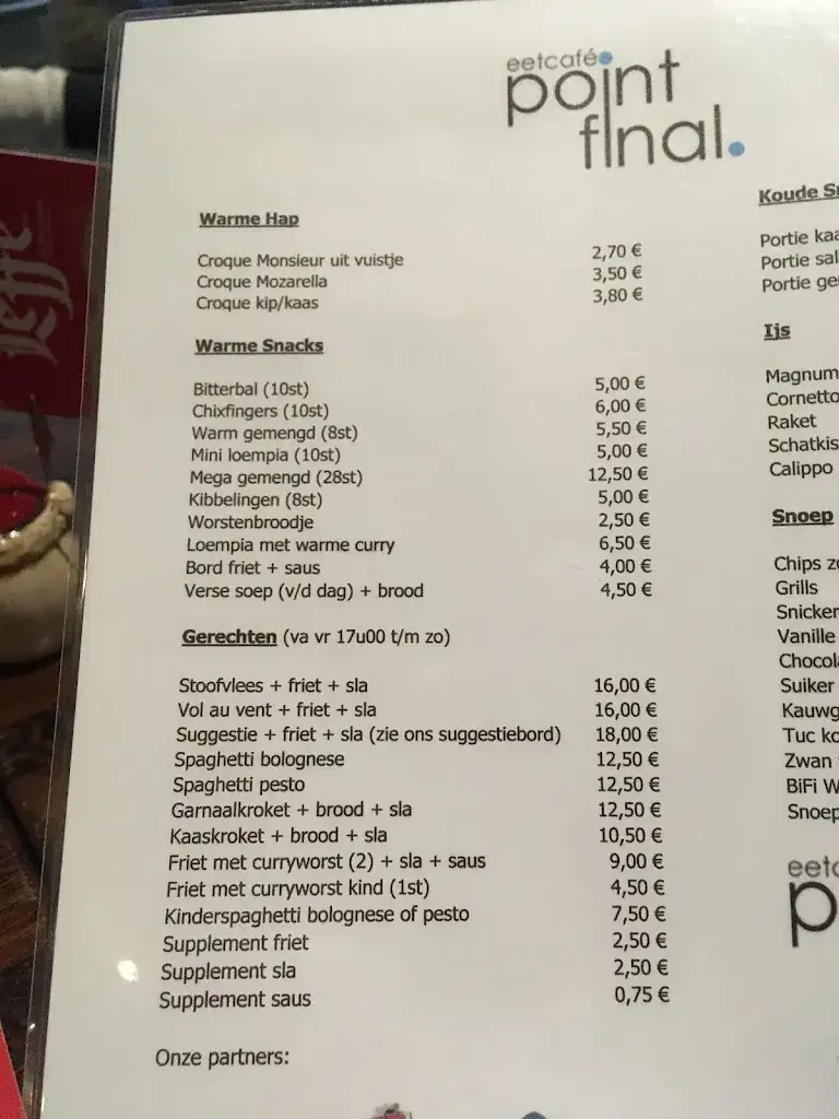 Menu_Eetcafé Point Final_Kapellen_imagen_1
