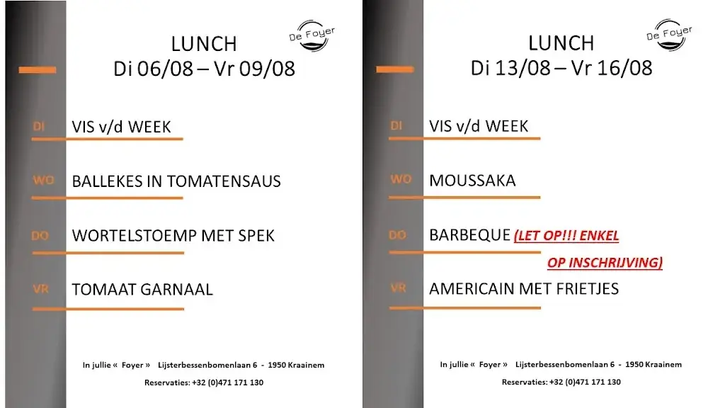 Menu_De Foyer, Kraainem_Kraainem_image_1