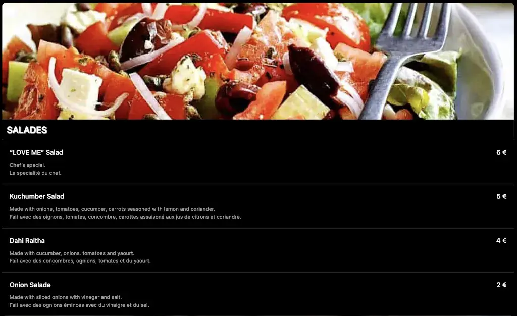 Menu_Love me kitchen_Kraainem_image_9