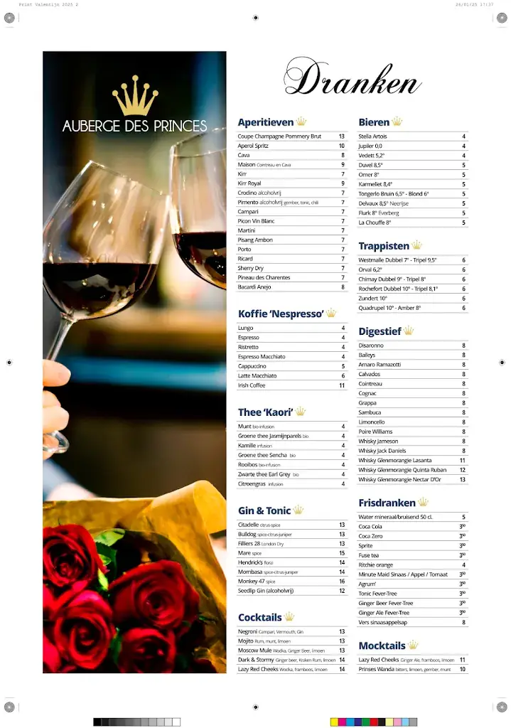 Menu_Auberge Des Princes_Kortenberg_image_2