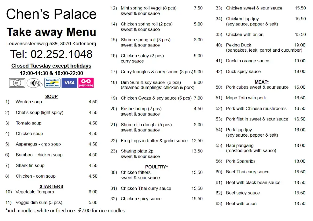 Menu_Chen's Palace bvba_Kortenberg_image_2
