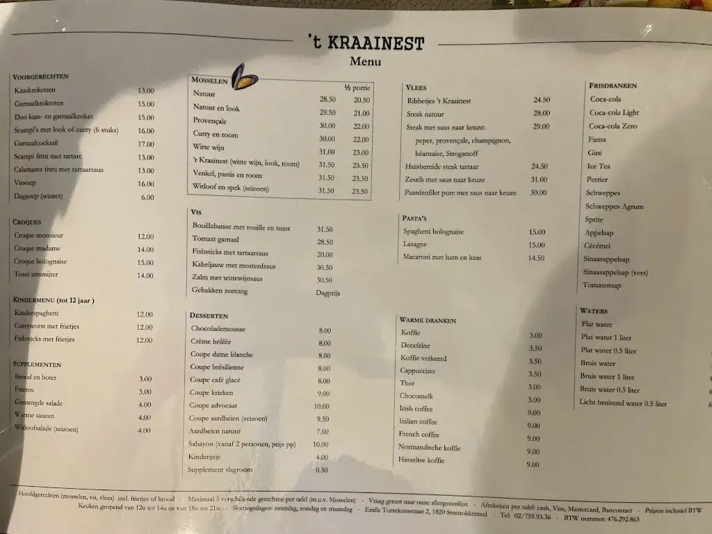 Menu_'T Kraaienest_Steenokkerzeel_image_1