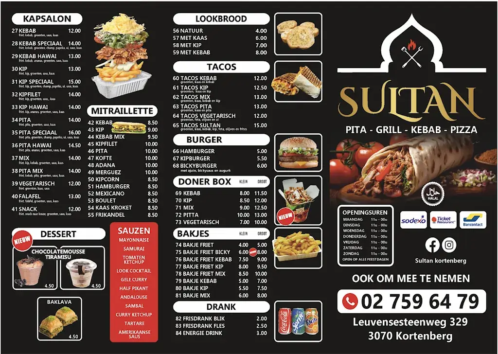 Menu_Sultan kebab_Kortenberg_image_1
