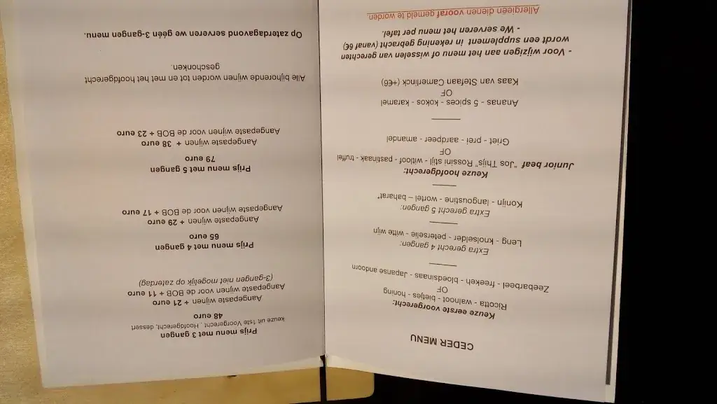 Menu_Restaurant De Ceder_Beveren-Kruibeke-Zwijndrecht_imagen_1