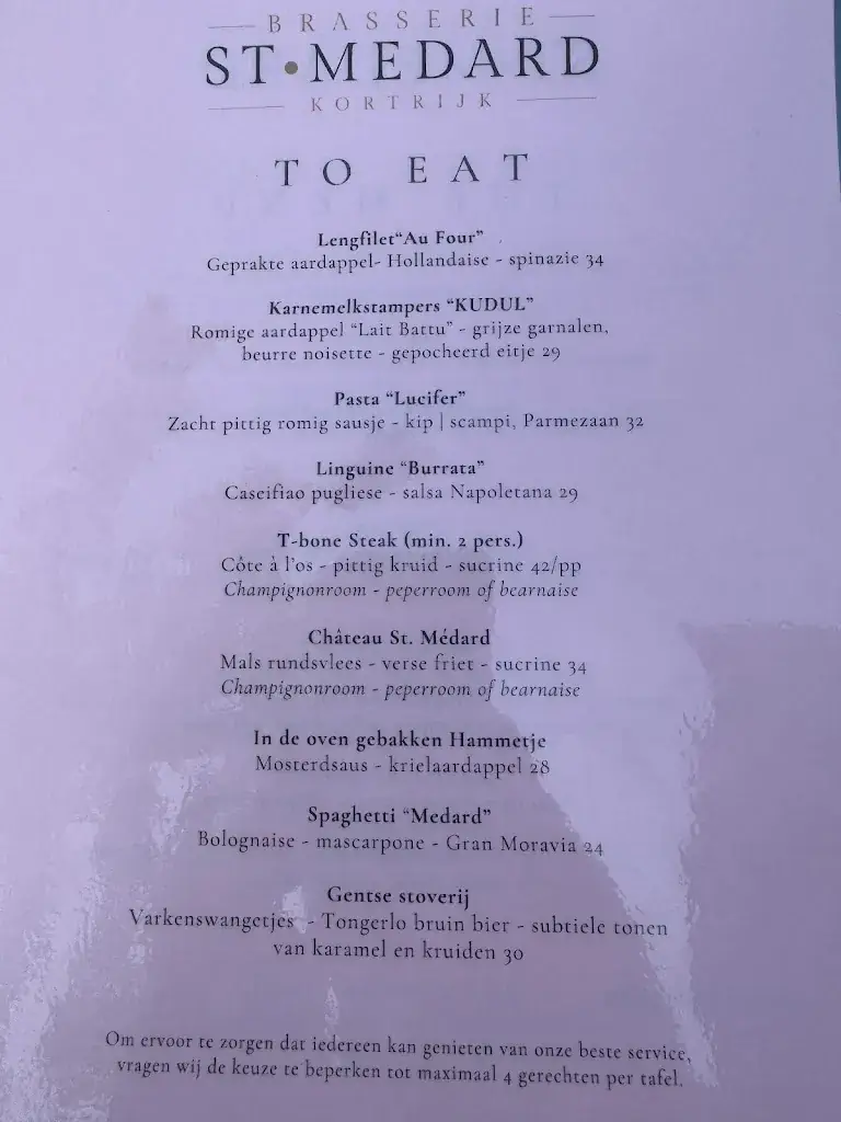 Menü_Brasserie St. Medard_Kortrijk_Bild_1