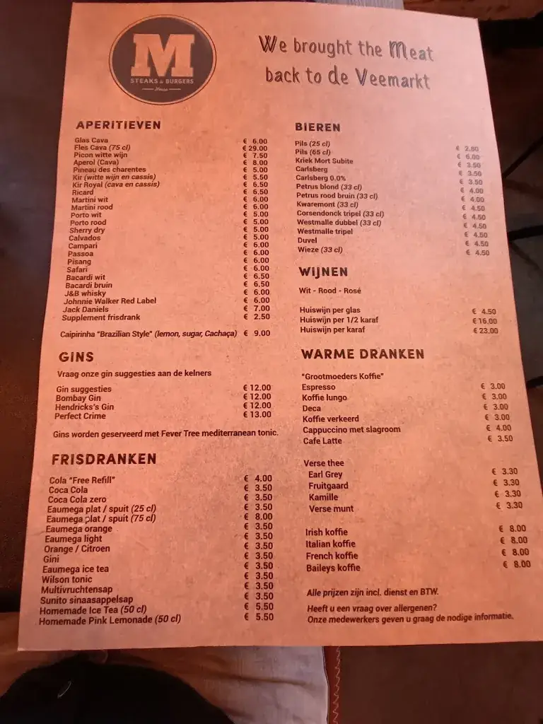 Menü_M Steaks & Burgers House_Kortrijk_Bild_2