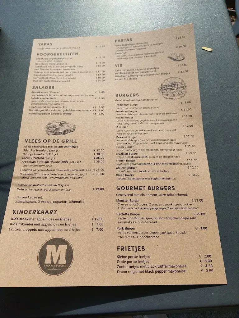 Menü_M Steaks & Burgers House_Kortrijk_Bild_3