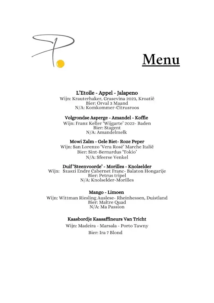 Menü_Restaurant Pauline_Kortrijk_Bild_1