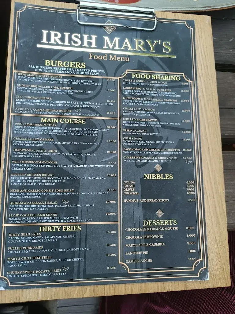 Menü_Irish Mary's Kortrijk_Kortrijk_Bild_1
