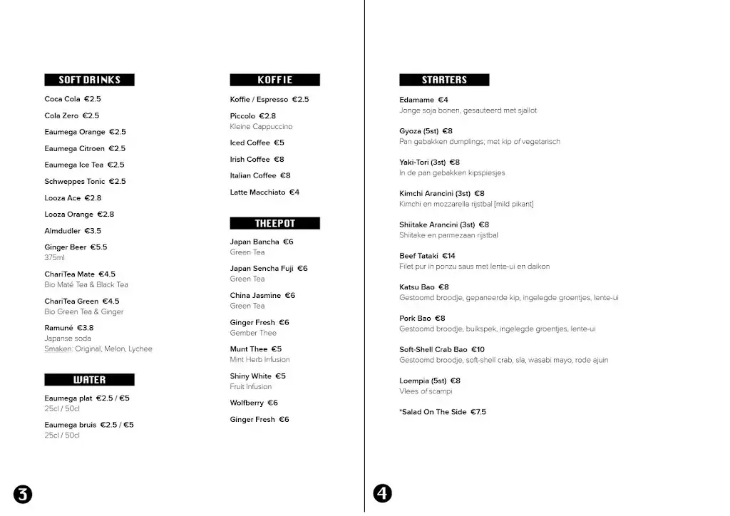 Menü_Lily's Noodle House_Kortrijk_Bild_1