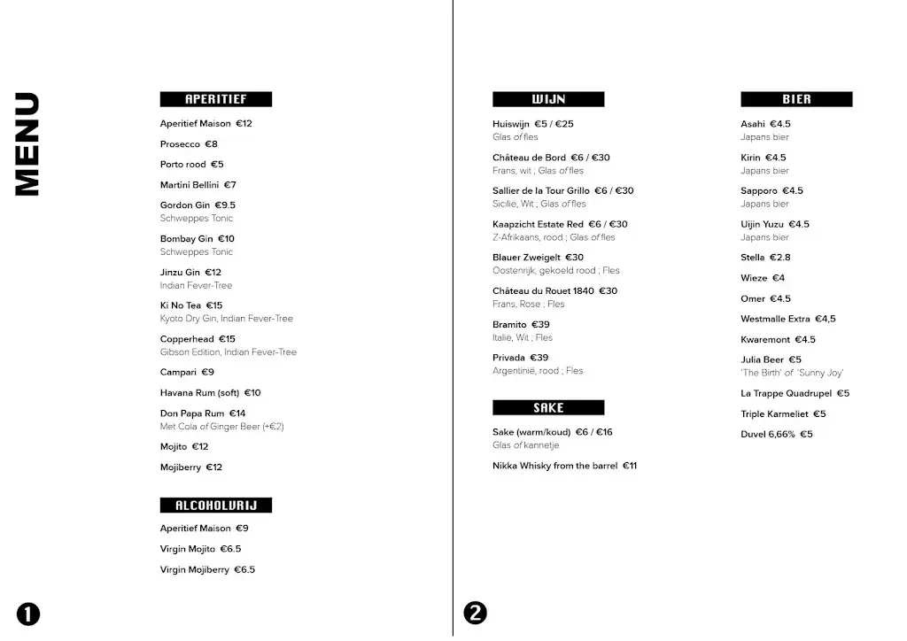 Menü_Lily's Noodle House_Kortrijk_Bild_2