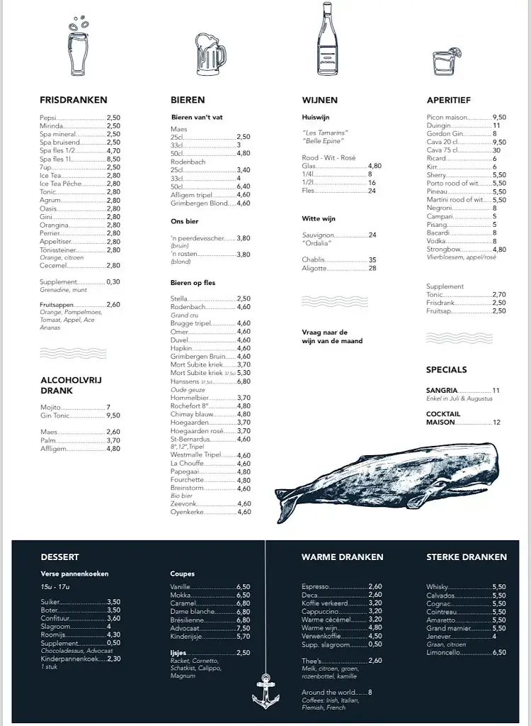 Menü_Estaminet De Peerdevisscher_Koksijde_Bild_1