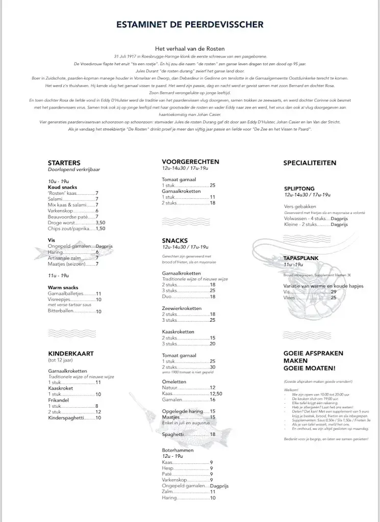 Menü_Estaminet De Peerdevisscher_Koksijde_Bild_2