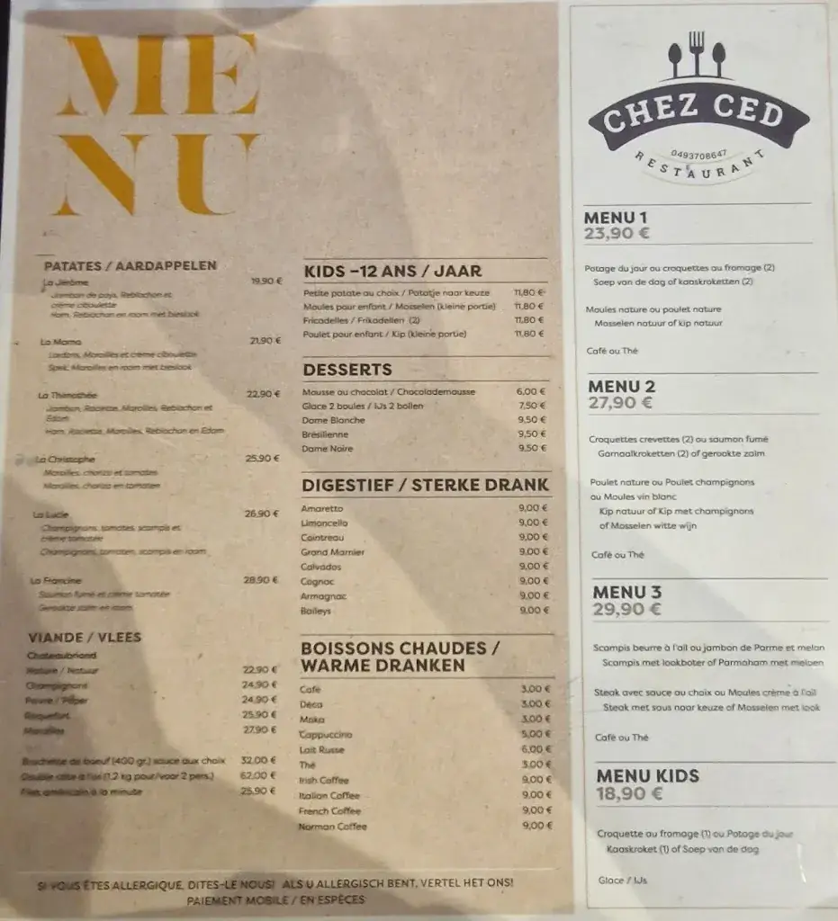 Menu_Chez Ced_Koksijde_image_2