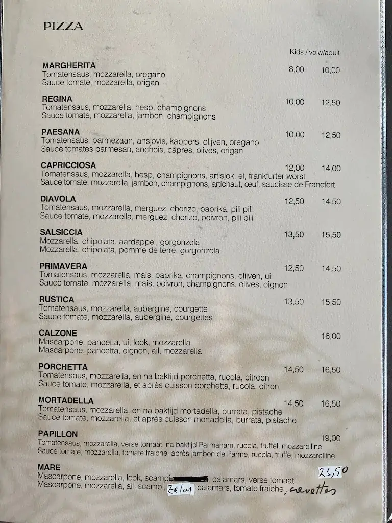 Menu_Ristorante Il Tartufo_Koksijde_image_1