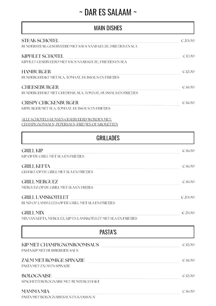 Menü_DAR ES SALAAM_Kuurne_Bild_2