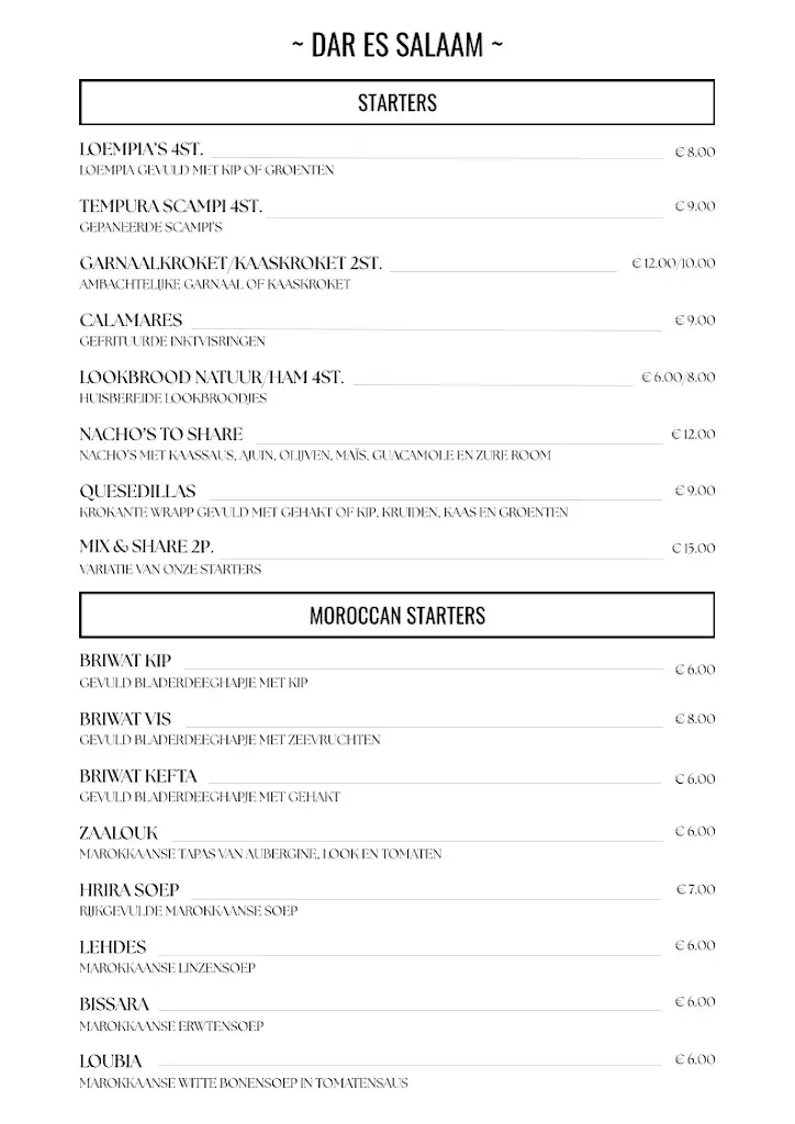 Menü_DAR ES SALAAM_Kuurne_Bild_4
