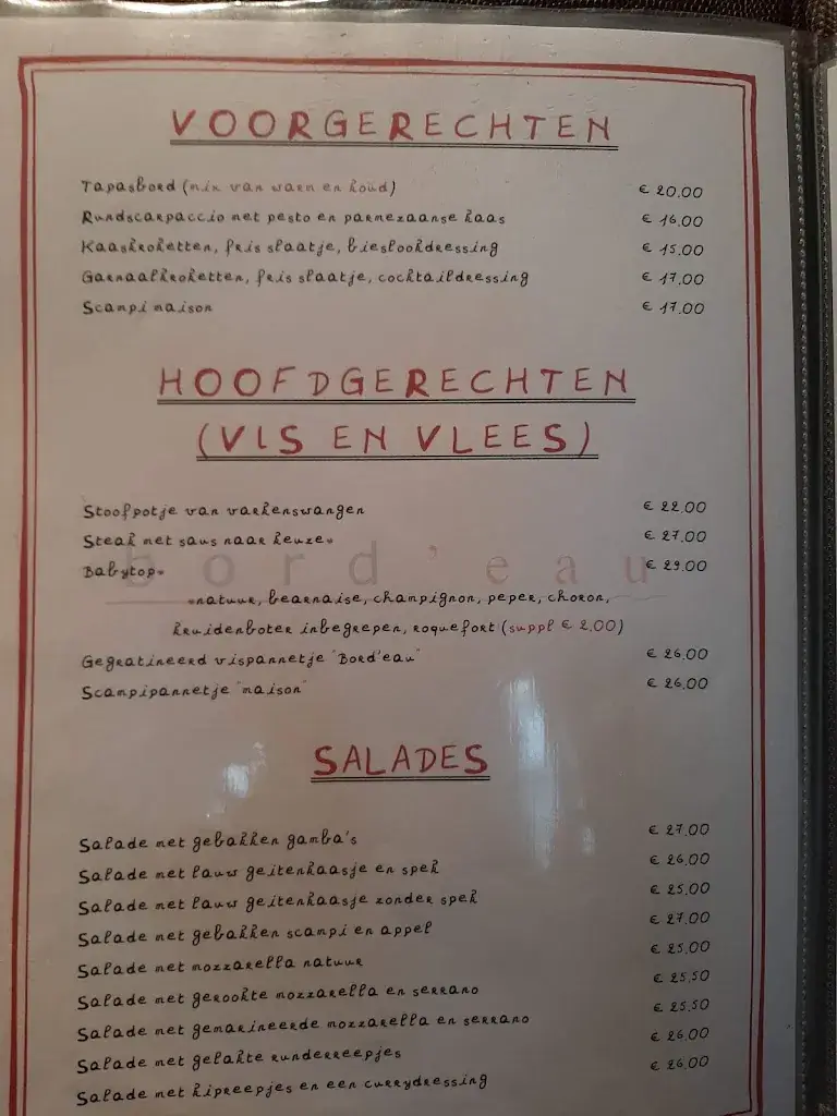 Menü_Bord'eau Restaurant_Harelbeke_Bild_2