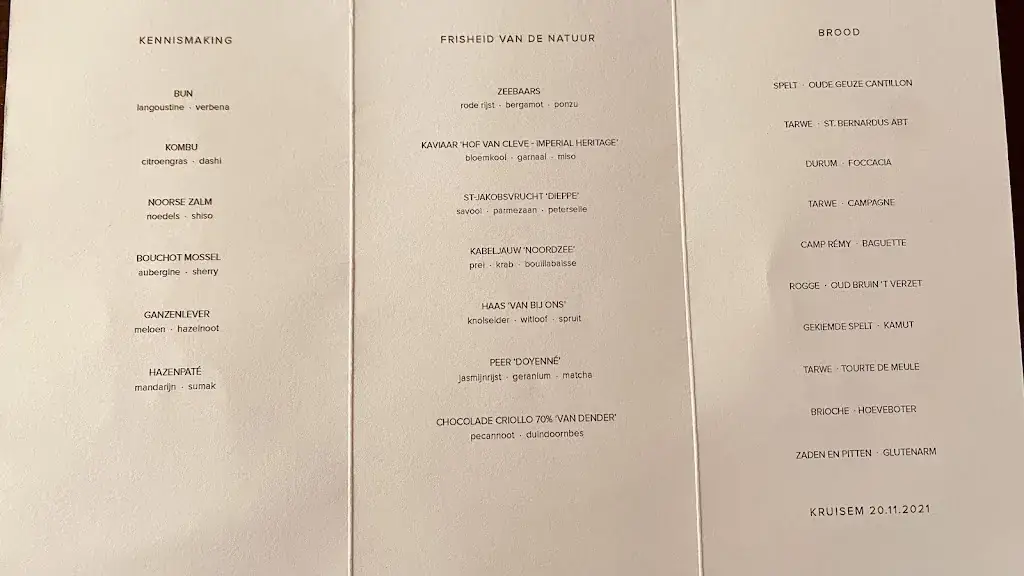 Menü_Hof van Cleve_Kruisem_Bild_1