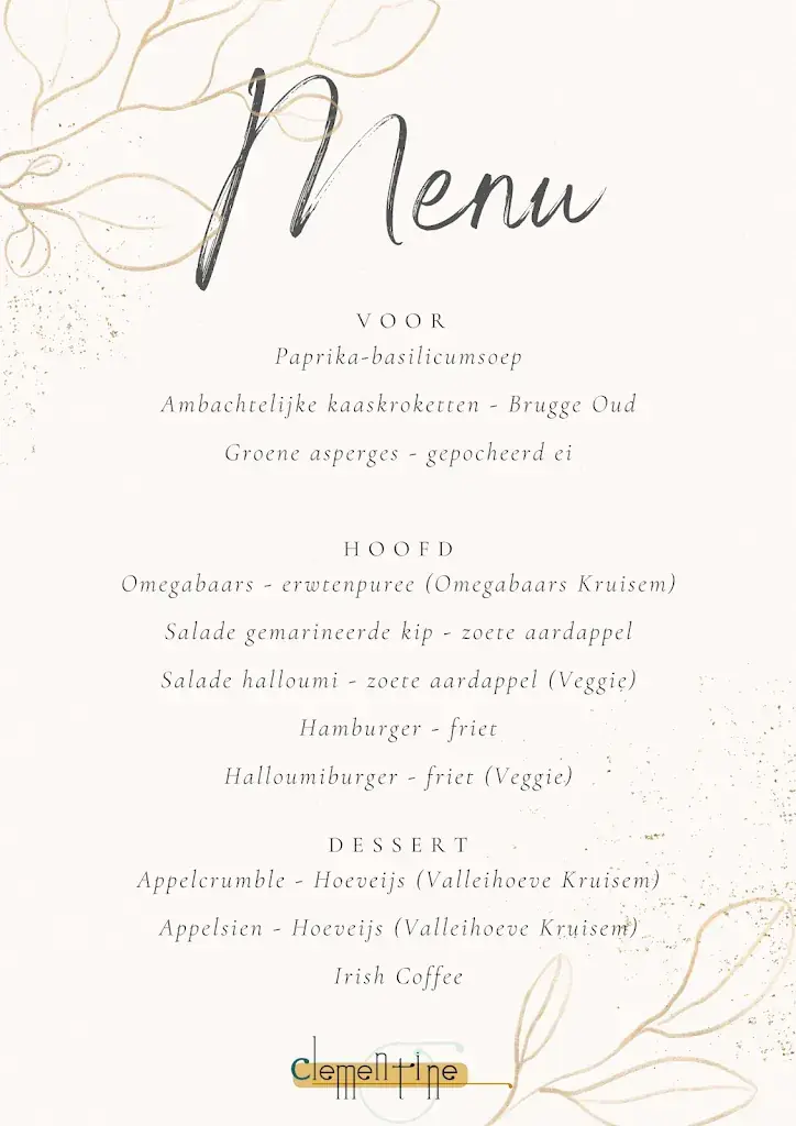 Menu_Brasserie Clementine_Kruishoutem_image_1