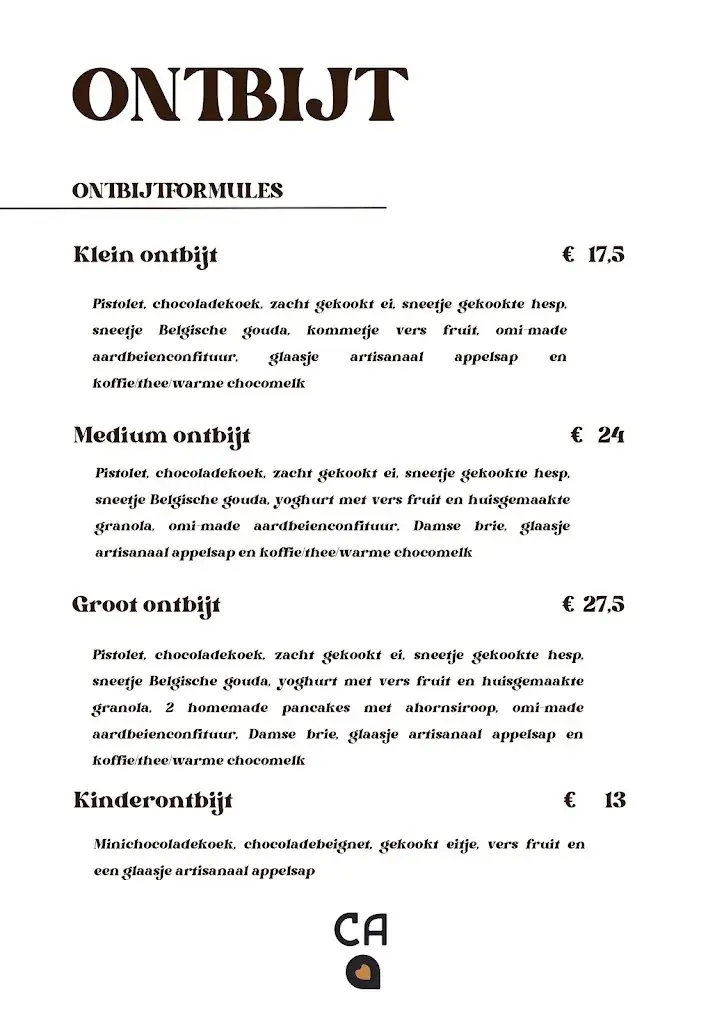 Menu_Café Aimé // Lozer_Kruisem_imagen_1