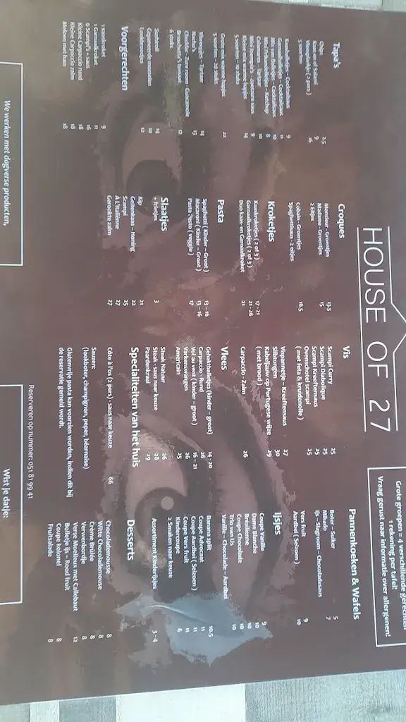 Menü_House Of 27_Lendelede_Bild_3