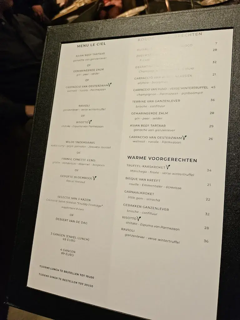 Menu_Bistrôt Le Ciel_Lanaken_image_1