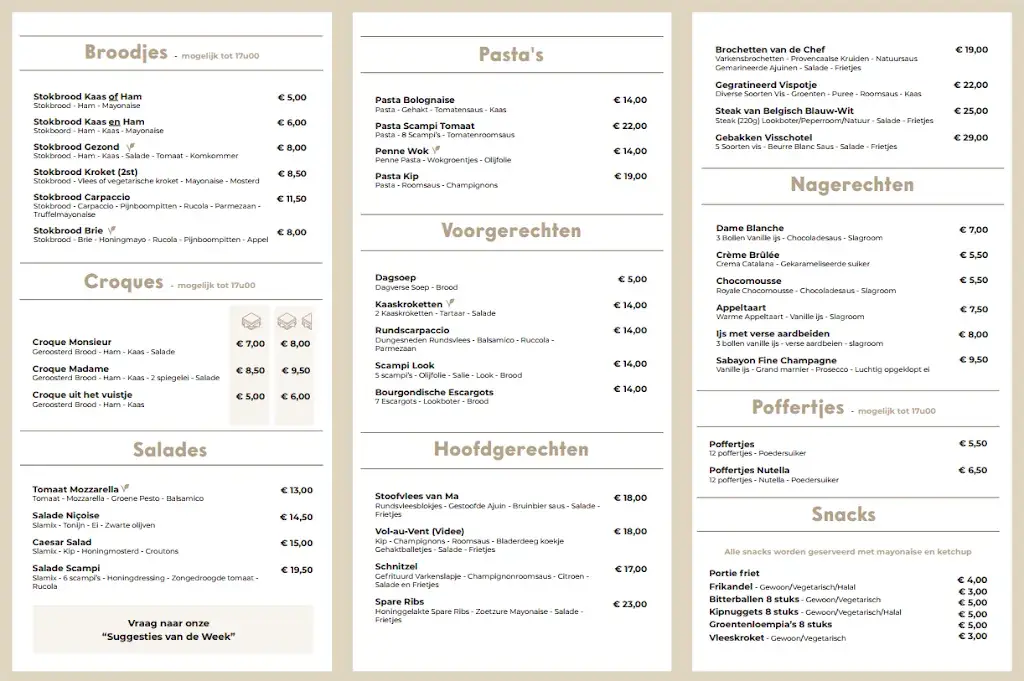 Menu_De Kleine Honger - Brasserie Rekem_Lanaken_imagen_1