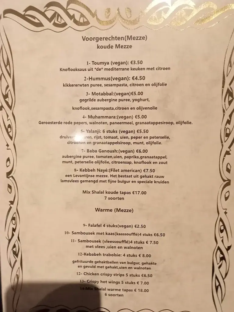 Menu_Shalal grillroom_Lanaken_imagen_1