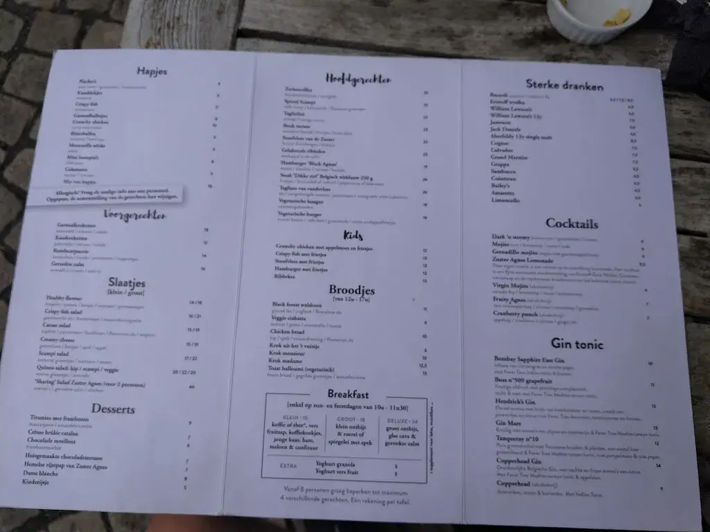 Menü_Restaurant Zuster Agnes_Lier_Bild_1
