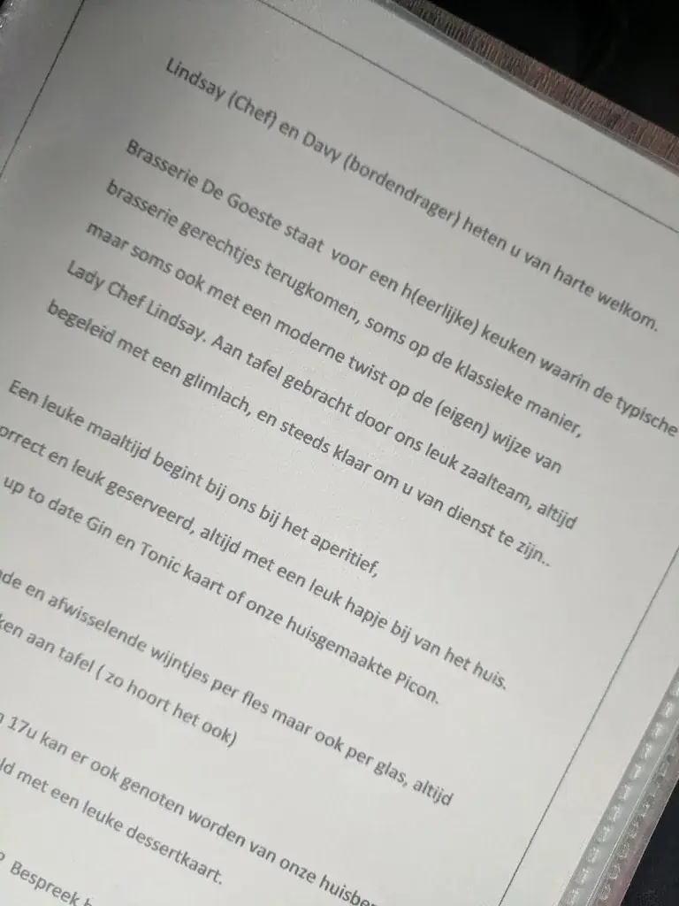 Menu_De Goeste_Torhout_imagen_1